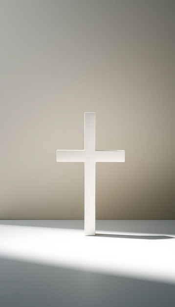 Free photo view of 3d religious cross