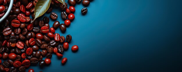 View of 3d roasted coffee beans