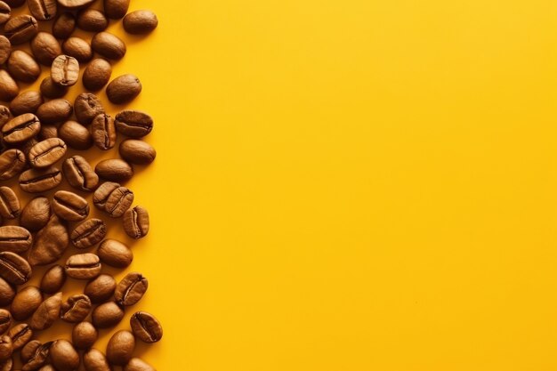 View of 3d roasted coffee beans