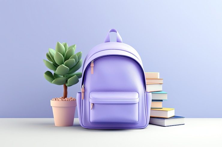 Free Photo view of 3d school backpack