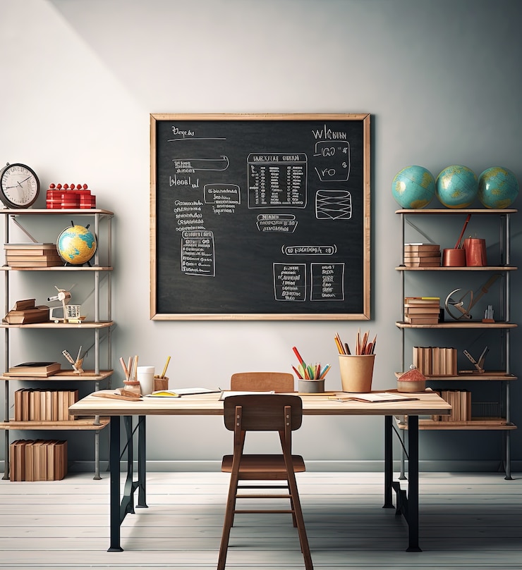 Free Photo view of 3d school desk