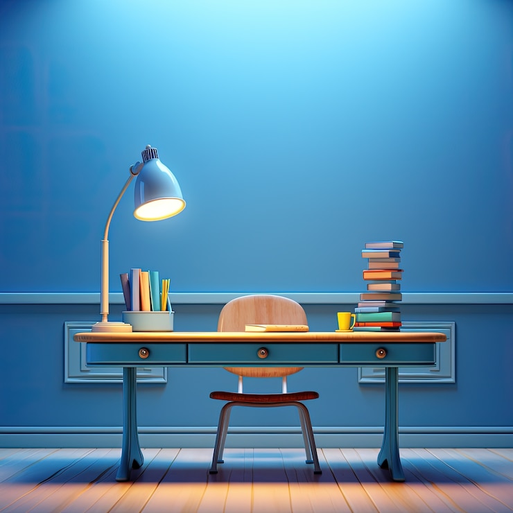 Free Photo view of 3d school desk