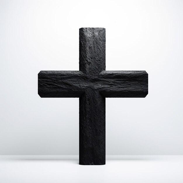 3 d のシンプルな宗教的な十字架のビュー
