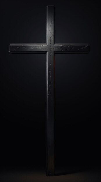View of 3d simple religious cross