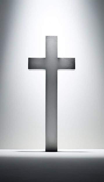 View of 3d simple religious cross