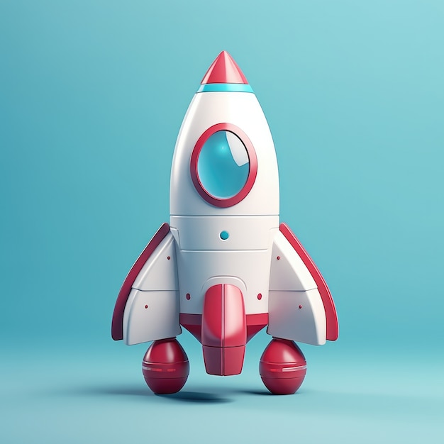 Free photo view of 3d space rocket model