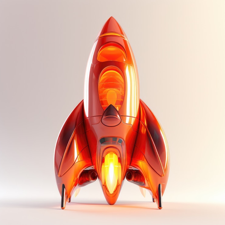 Free Photo view of 3d space rocket model