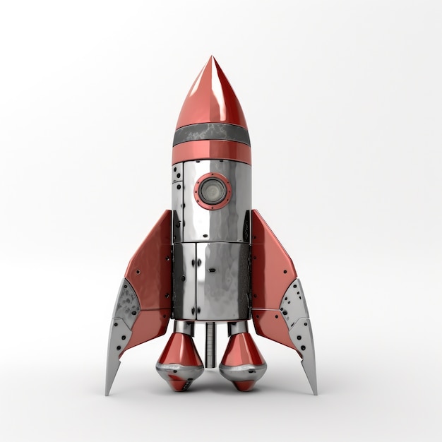 Free photo view of 3d space rocket model