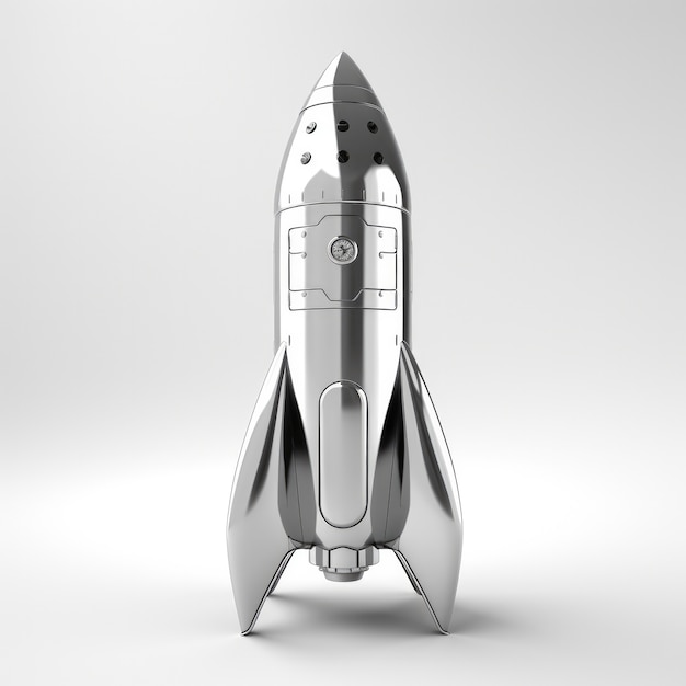 Free photo view of 3d space rocket model