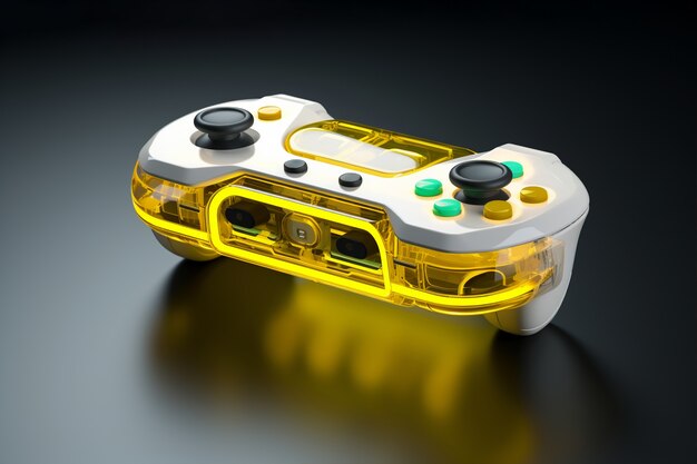 View of 3d video game controller