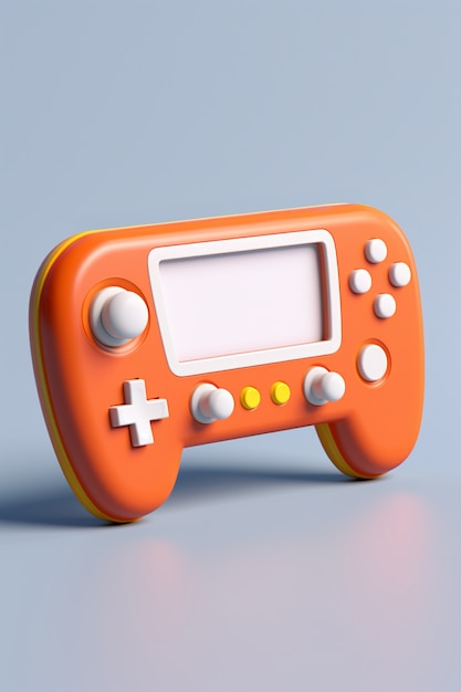 Free photo view of 3d video game controller