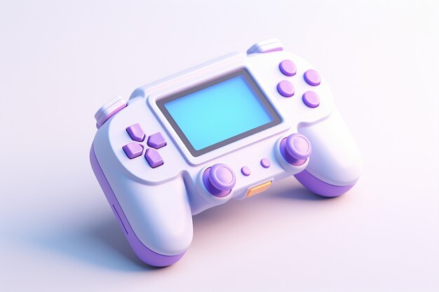 View of 3d video game controller