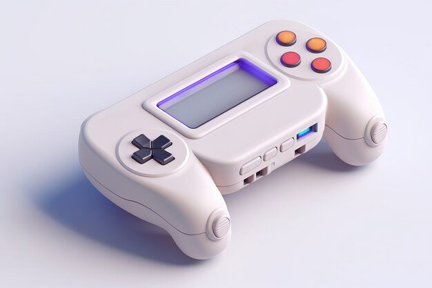 View of 3d video game controller