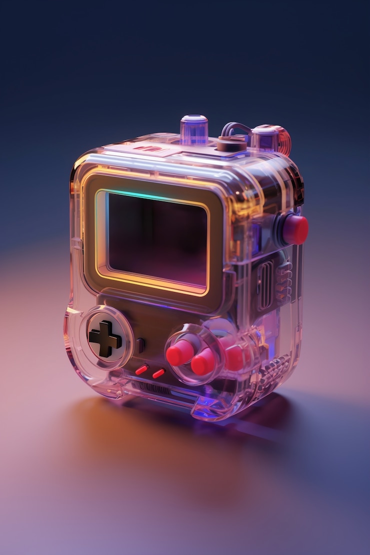 Free Photo view of 3d video games device