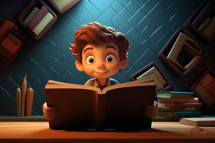 Free Photo view of 3d young school student