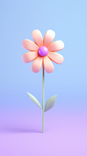 View of abstract 3d flower