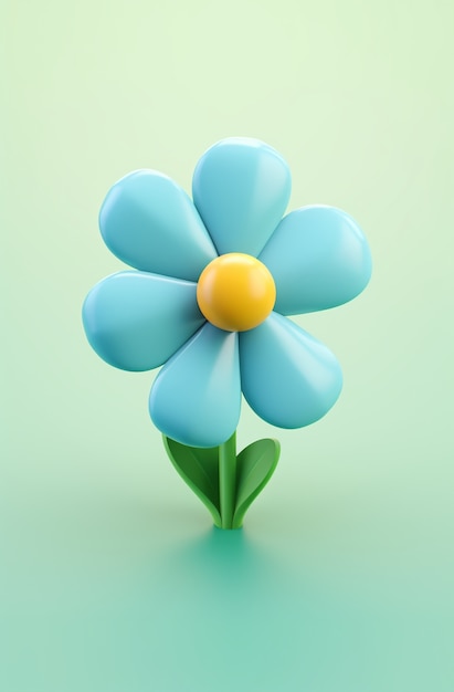 Free photo view of abstract 3d flower