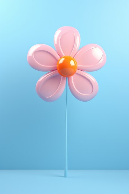 View of abstract 3d flower