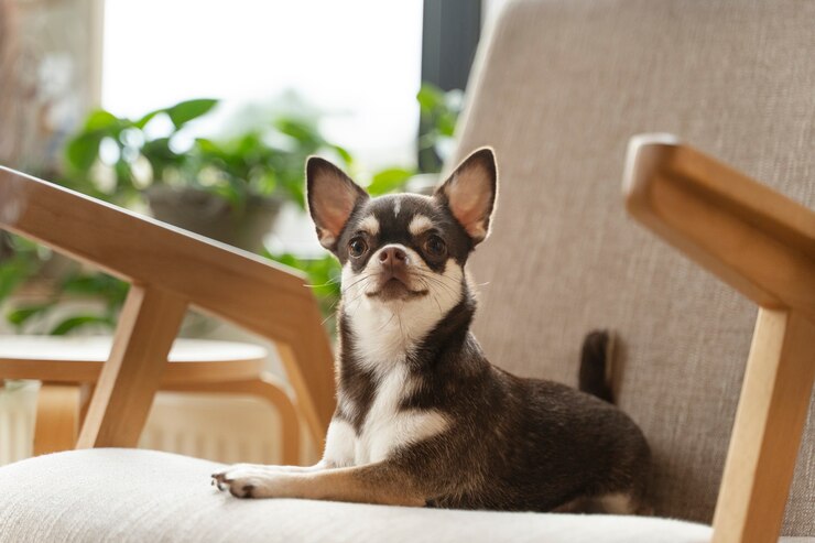 無料Photo 家の中の愛らしいチワワ犬の眺め