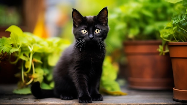 Free photo view of adorable kitten