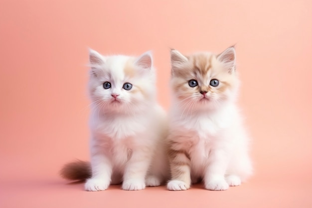 View of adorable kittens