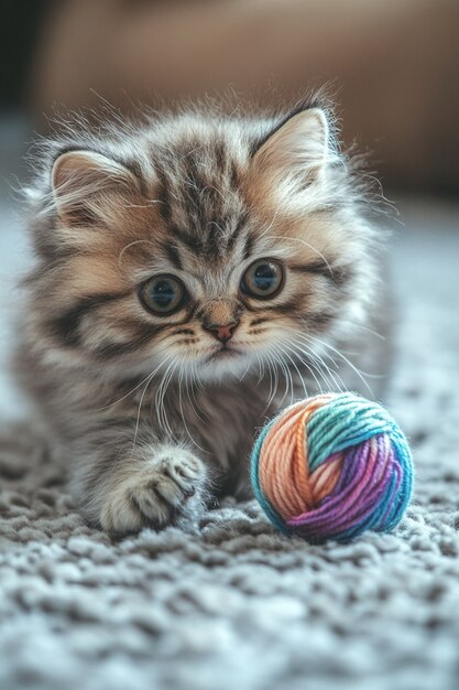 view of adorable persian domestic cat
