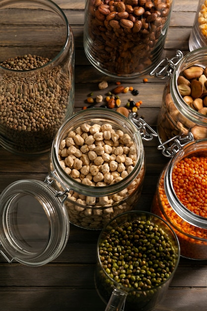 Free photo view of allergens commonly found in food grains