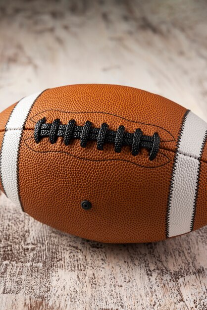 View of american football ball