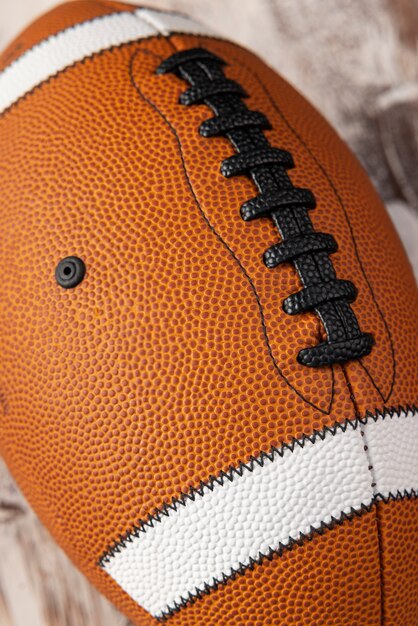 View of american football ball