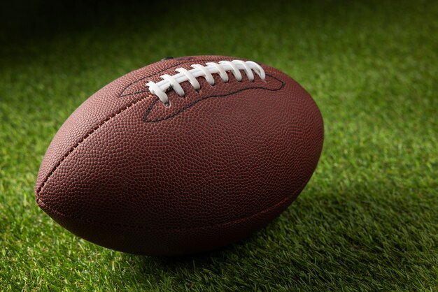 View of american football ball