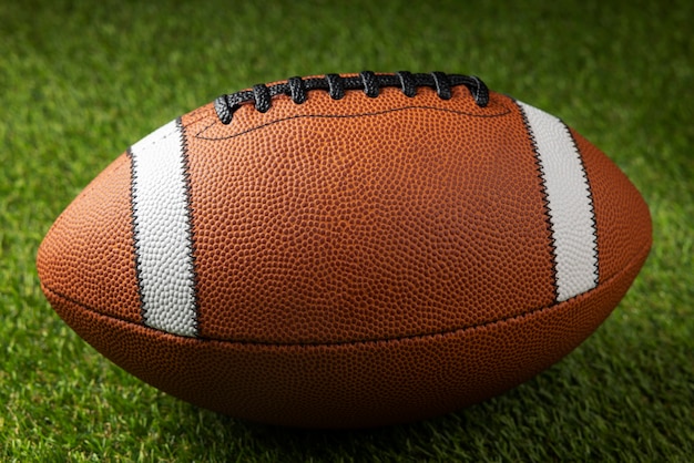 View of american football ball