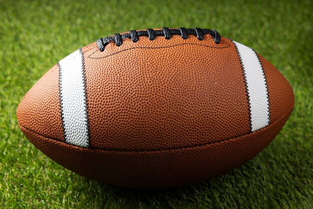 View of american football ball
