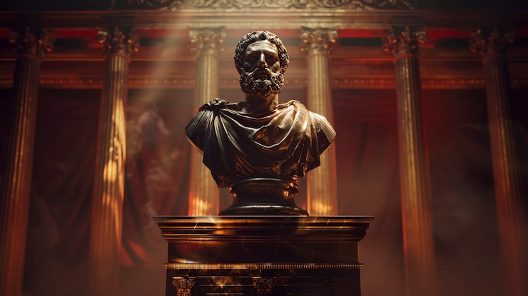 Free Photo view of ancient greek bust figure