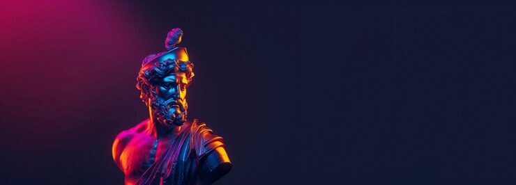Free Photo view of ancient greek bust figure