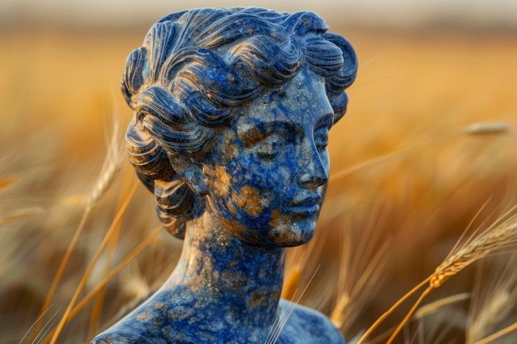 Free Photo view of ancient greek goddess bust