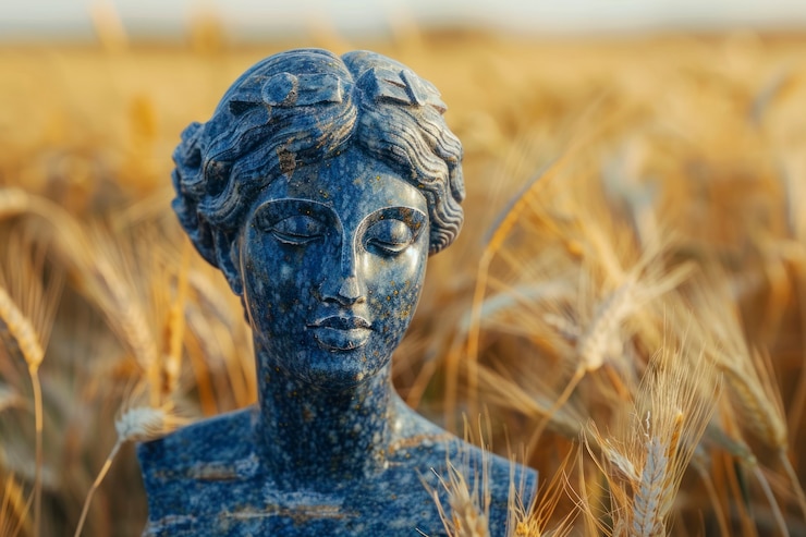 Free Photo view of ancient greek goddess bust