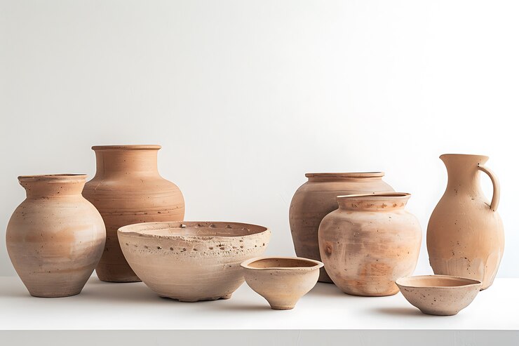 Free Photo view of ancient pottery vessels and earthenware