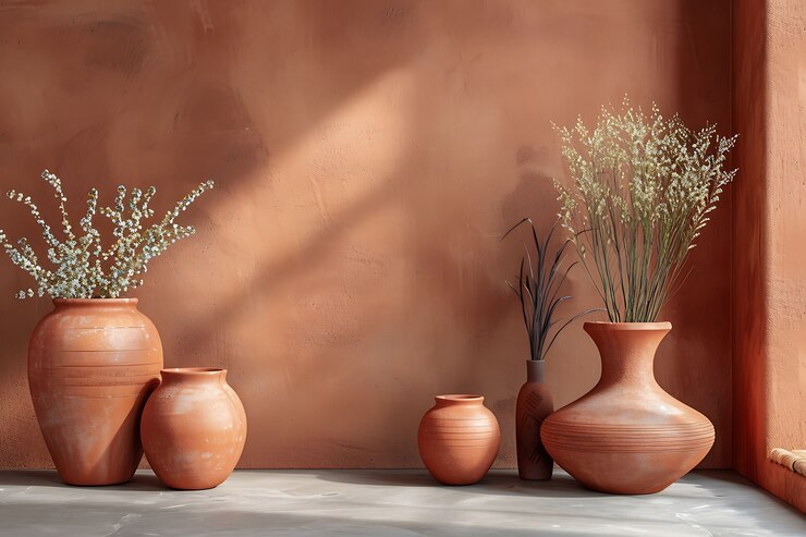 Free Photo view of ancient pottery vessels and earthenware