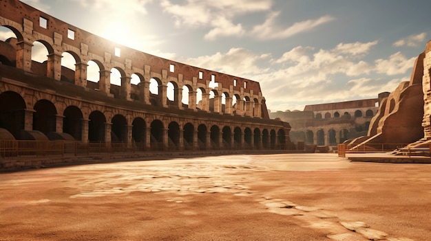 Free photo view of ancient roman colosseum arena