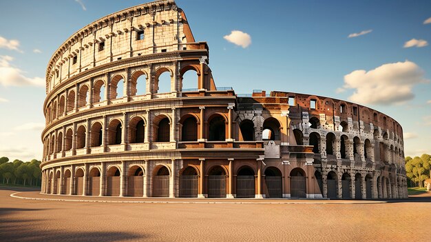 View of ancient roman colosseum arena