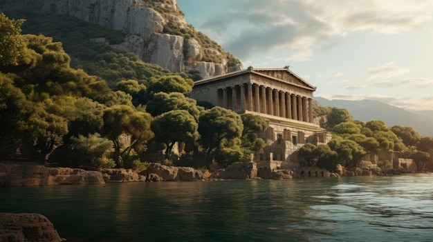 Free photo view of ancient roman empire architecture
