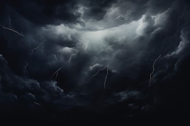 Free photo view of apocalyptic dark clouds