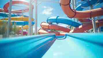 Free photo view of aqua park in summer