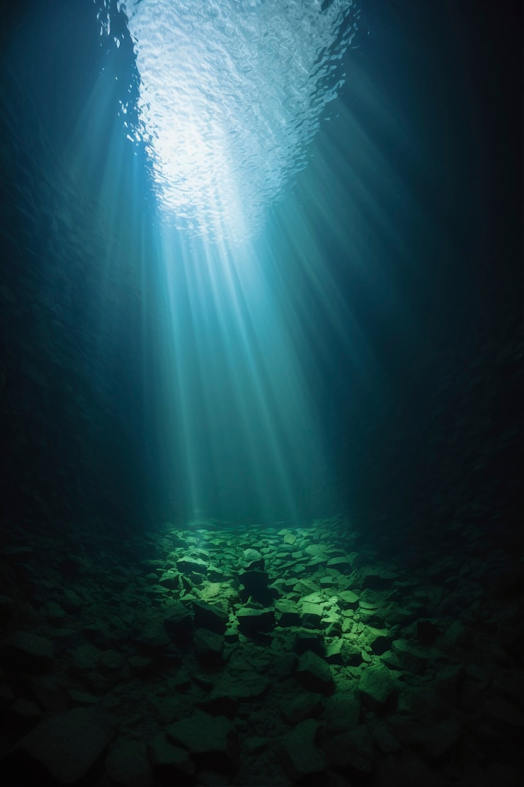 無料Photo 考古学的な水中建物遺跡の眺め