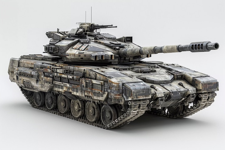無料Photo 戦闘と戦争時に使用された武装戦車の景色