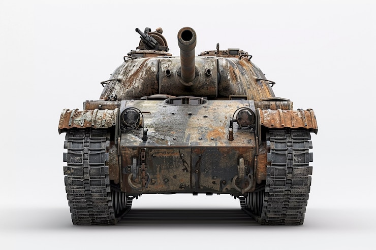 無料Photo 戦闘と戦争時に使用された武装戦車の景色