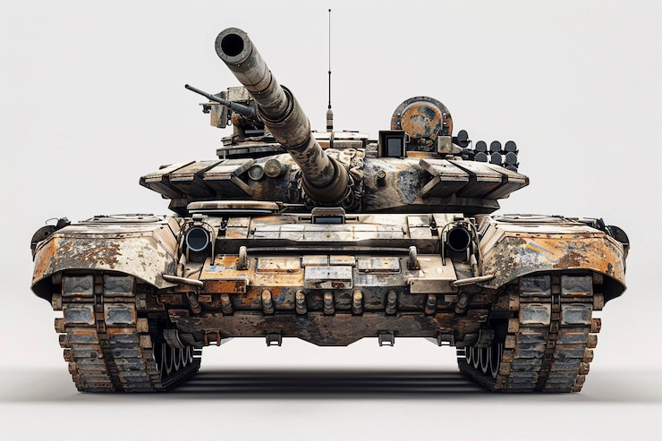 無料Photo 戦闘と戦争時に使用された武装戦車の景色