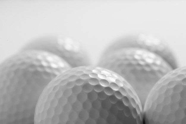 View of balls for golf sport