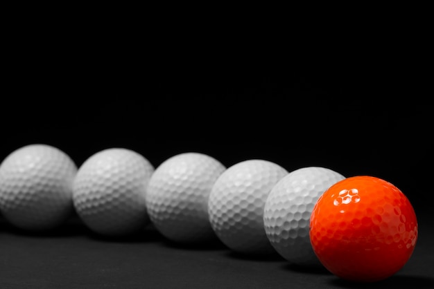 Free photo view of balls for golf sport