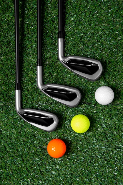 View of balls for golf sport